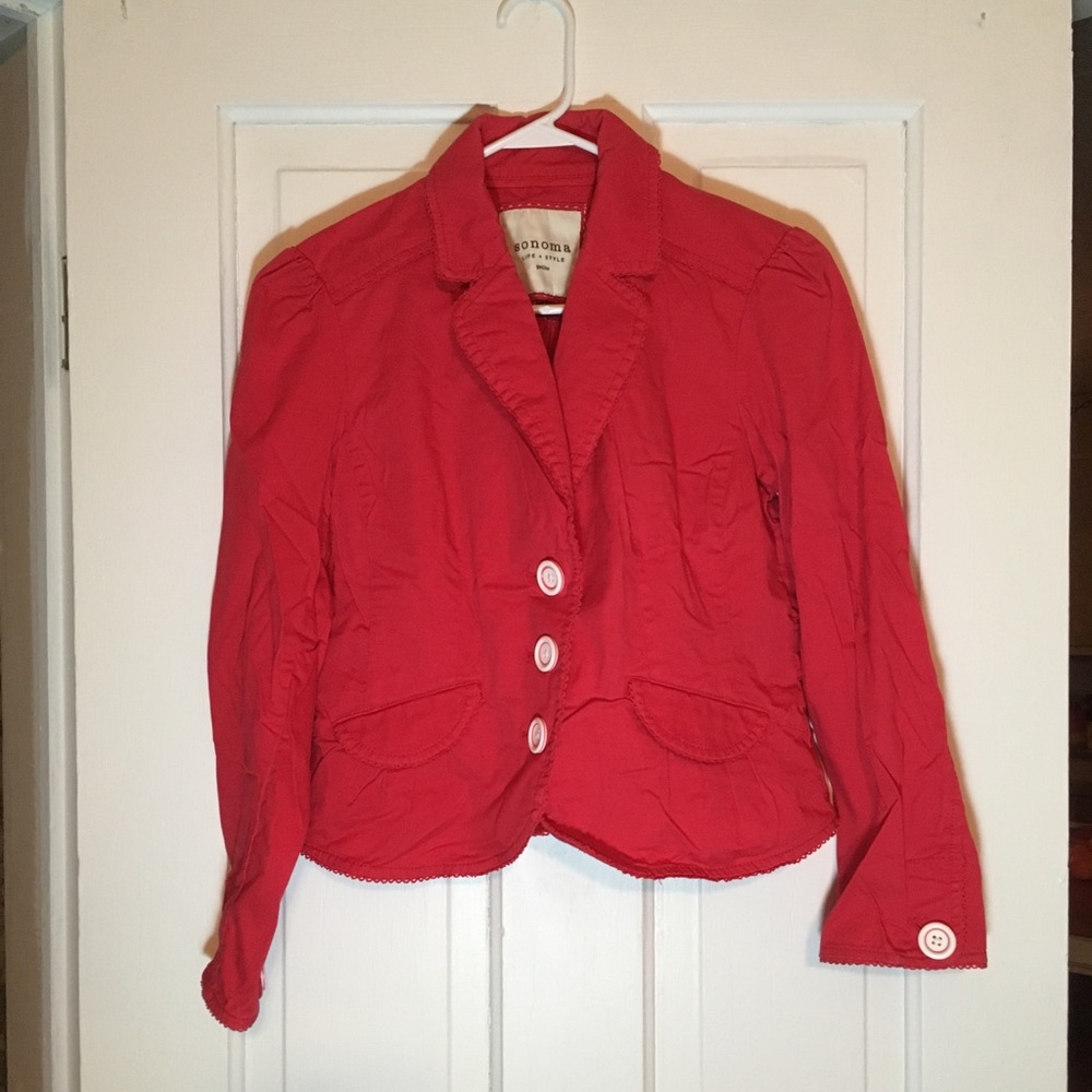 Sonoma red blazer/jacket-size petite small